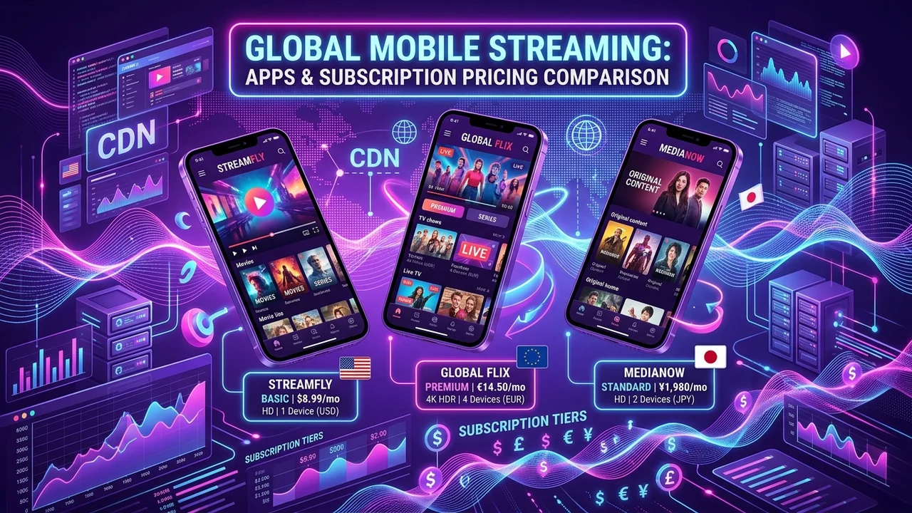 Global Streaming Face-Off: International Subscription Pricing, Mobile Ad Tiers, and CDN Delivery Compared